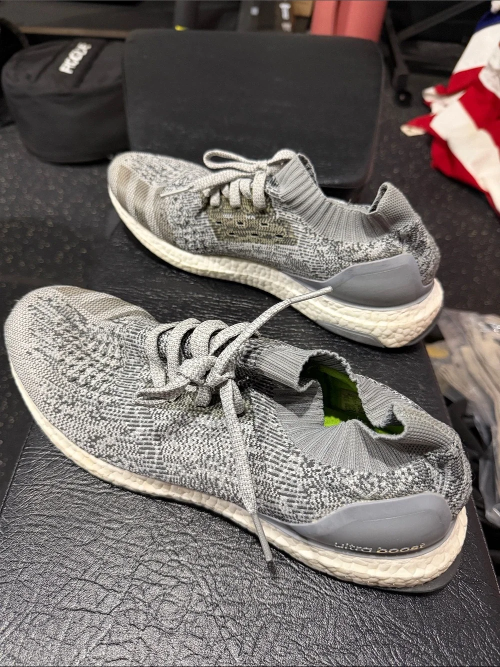 Adidas Knit Ultraboost Sneakers in Heather Gray